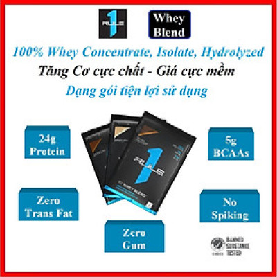 Rule 1 Whey Blend - Gói tiện lợi, bổ sung Protein, hỗ trợ tăng Cơ cực chất, giá cực mềm