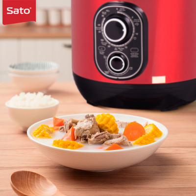 Nồi áp suất đa năng SATO 6AS052.D 6.0L  - Nồi áp suất đa chức năng : nấu cơm, nấu cháo, hầm gân, ninh, súp, hấp, giữ ấm ... Dung tích : 6.0 lít phù hợp gia đình 4 - 6 người - Miễn phí vận chuyển toàn quốc - Hàng chính hãng