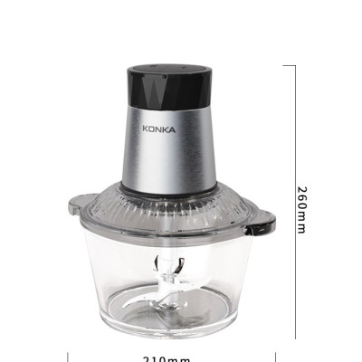 Máy xay thịt đa năng KONKA KJ-FP201 Cối thủy tinh 2 Lít với 4 lưỡi inox 304 Công Suất 250W - HÀNG CHÍNH HÃNG