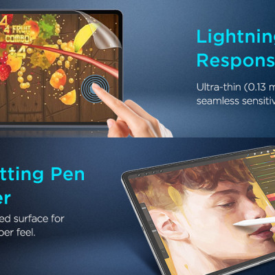 Dán màn hình cho iPad ESR Paper-like chống vân tay cho cảm giác vẽ như trên giấy thật - Hàng Chính Hãng