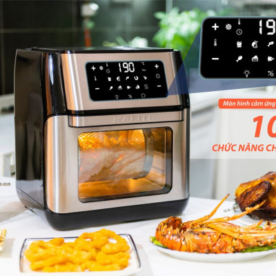 NỒI CHIÊN KHÔNG DẦU KALITE Q10 HÀNG CHÍNH HÃNG - QUÀ TẶNG KÈM BÌNH XỊT DẦU + KẸP GẮP