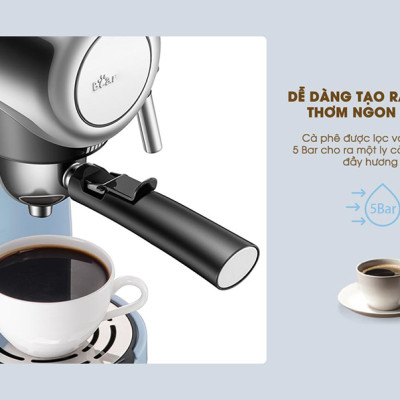 Máy Pha Cà Phê Bear KFJ-A02N1 Pha Nespresso, Americano, Cappuccino Tạo Bọt Sữa Dễ Dàng Có Tạo Bọt Sữa Dung Tích 240 ML Công Suất 800 W - Hàng Chính Hãng