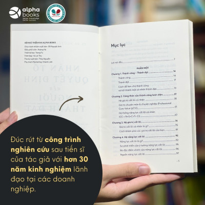NHÂN TỐ QUYẾT ĐỊNH NÊN NGƯỜI THÀNH ĐẠT - TS. BS Nguyễn Thành Nhơn – Alpha books - NXB Tri Thức