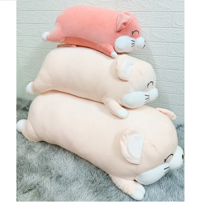 Gấu Bông Gối Ôm Chuột Cao Cấp Vải Nhung Co Giãn 4 Chiều