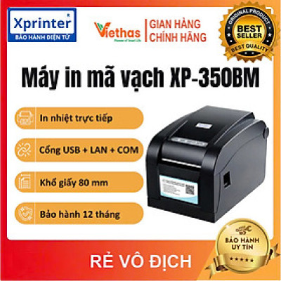 Máy In Tem Dán Ly Trà Sữa Xprinter XP-350BM - Hàng Nhập Khẩu