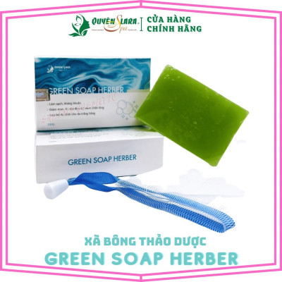 Xà Bông Thảo Dược Green Soap Herber Quyên Lara 100 Gram, Siêu Thơm,Tinh Chất Thiên Nhiên, Sáng Da