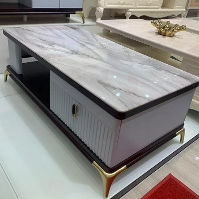 Tủ tivi và bàn sofa mặt kính cường lực 3C nhập khẩu Tundo PH-SET81375 cao cấp