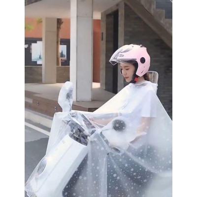 Áo mưa nhựa dẻo trong suốt chống thấm tuyệt đối,họa tiết bông tuyết siêu đẹp