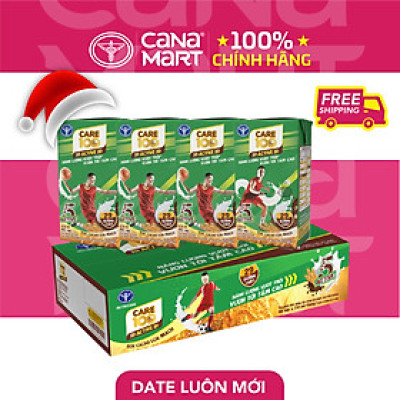 Thùng sữa nước ca cao lúa mạch Nutricare Care 100 Active giúp trẻ phát triển chiều cao (110ml)
