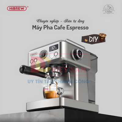 Máy pha cà phê Espresso chuyên nghiệp thương hiệu HiBREW H10A , áp suất 20bar , công suất 1350W - Hàng Chính Hãng