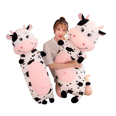 Gối ôm cho bé hình bò sữa cao cấp vải nhung co giãn 4 chiều