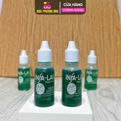 Dung Dịch Cầm Máu Infa-Lab Cao Cấp Chai 15ml Làm Nail An Toàn, Cầm Máu Nhanh 3-5 Giây, Dùng Nhiều Lần Nail Phương Miu Nữ Women