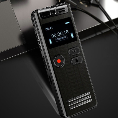 ROGTZ - Máy Ghi Âm Chuyên Nghiệp GH-Q6(SK06) Micro đa hướng Ghi âm dải rộng Loại bỏ tạp âm Hỗ trợ thẻ gắn ngoài lên tới 128Gb Nghe nhạc Mp3 Vỏ kim loại Màn LCD Pin Lithium 200mAh Sạc nhanh USB Tương thích nhiều HĐH - Hàng Chính Hãng