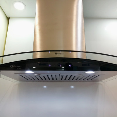 Máy hút mùi kính cong Grasso GS 870 (Made in Malaysia) - Hàng chính hãng