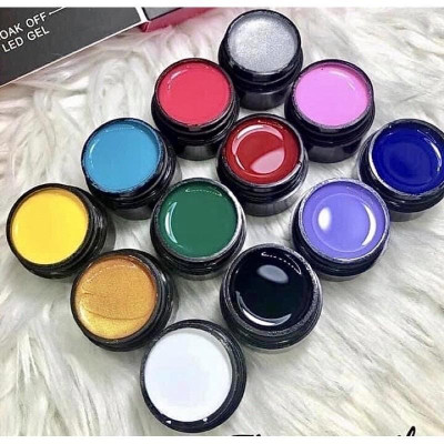 Set Gel Vẽ Nổi FENGSHANGMEI HULIAN 12 Màu Siêu Đặc Làm Nail 8ml/Hũ Không Vón Cục, Dễ Gel Vẽ Họa Tiết Nổi Cho Móng Sơn Gel Nữ Women