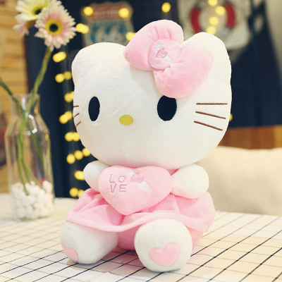 Gấu Bông Mèo Kitty Ôm Tim Siêu Dễ Thương (25cm--->60cm) Hàng Cao Cấp Loại 1 Chất Lượng Cao, An Toàn Cho Trẻ Nhỏ