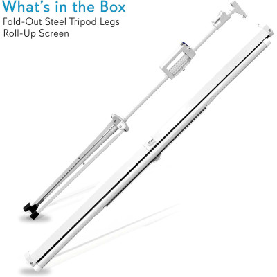 Màn chiếu di động 3 chân 100 inch, 120 inch, 135 inch chính hãng Apollo bảo hành 12 tháng tiện gọn dễ dàng di chuyển - Hàng nhập khẩu