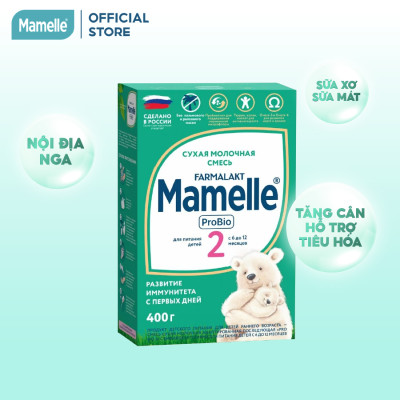 Thùng 12 hộp Sữa bột công thức Mamelle Pro Bio Số 2 cho trẻ từ 6 đến 12 tháng hộp 400g/hộp