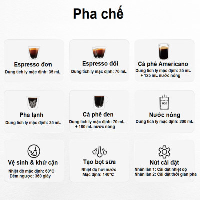 Máy pha cà phê Cappuccino, Ristretto, Espresso, Latte chuyên nghiệp thương hiệu Mỹ cao cấp HiBREW H13 - Hàng chính hãng (BH 12 THÁNG)