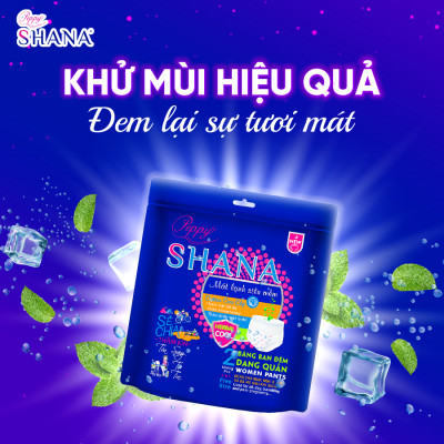Combo 40 gói Băng Vệ Sinh Quần Peppy Shana Ngày Đêm Siêu Thấm, Freesize, Chống Tràn Tối Đa, Tiết Kiệm (80 miếng)
