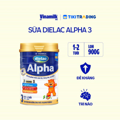 Sữa Bột Vinamilk Dielac Alpha 3 - Hộp Thiếc 900g