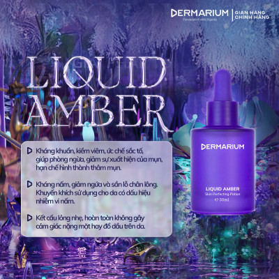 Serum (Tinh Chất) Giảm Viêm Cho Da Mụn Dermarium Liquid Amber