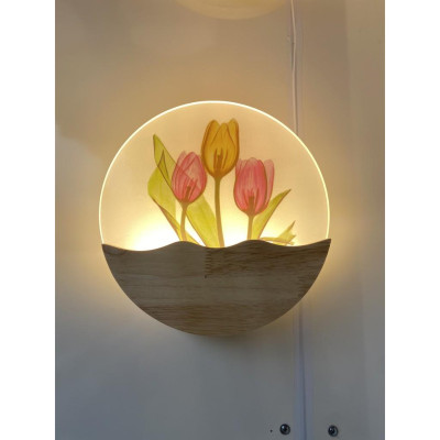 Đèn gắn tường hoa tuy luýp Trang trí phòng ngủ, phòng khách