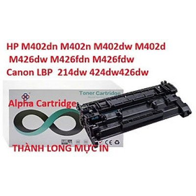 Hộp mực 26A cho máy in HP MFP M426fdn, M402dw, M402n, M402dne, M402d Canon LBP 214dw 424dw 426dw Hàng chính hãng Alpha Cartridge