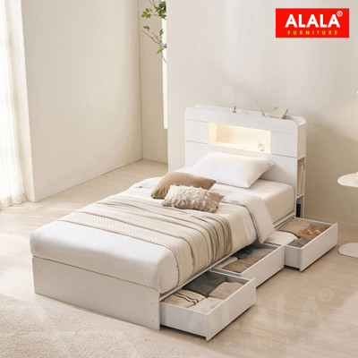 Giường ngủ ALALA1217 + 3 hộc kéo / Miễn phí vận chuyển và lắp đặt/ Đổi trả 30 ngày/ Sản phẩm được bảo hành 5 năm từ thương hiệu ALALA/ Chịu lực 700kg