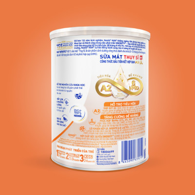 Sữa bột NAN INFINIPRO A2 1 với công thức đầu tiên chứa đạm A2, 6HMO & Lợi khuẩn kép nhập khẩu Thụy Sĩ - Hộp 400g (0 - 12 tháng)