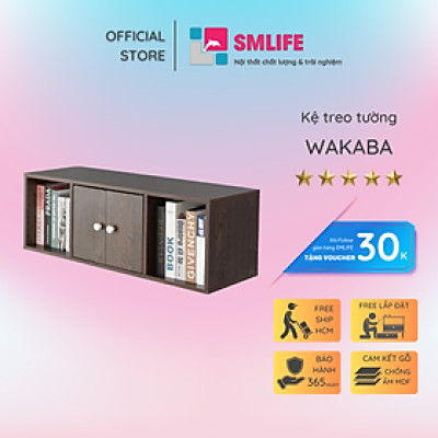 Giá sách treo tường đẹp SMLIFE Wakaba