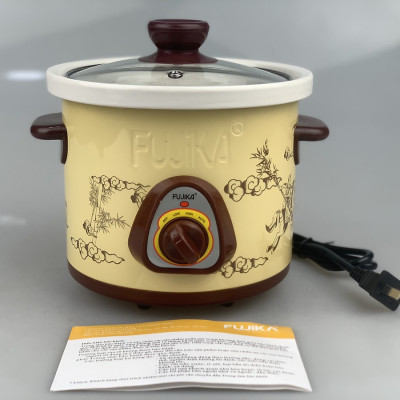 Nồi nấu chậm, nồi kho cá nấu cháo Fujika 1.5L/2.5L(chọn phân loại), công suất 140W-240W, màu ngẫu nhiên-hàng chính hãng