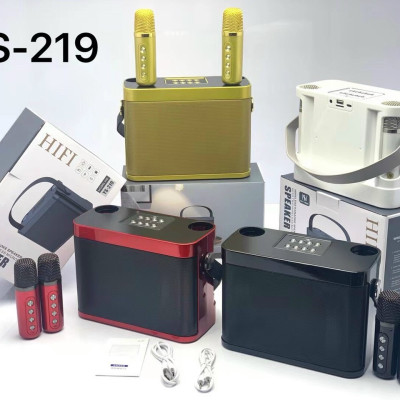 Loa karaoke YS-219 có 2 micro không dây kiêm Bluetooth ( Hàng Chính Hãng )