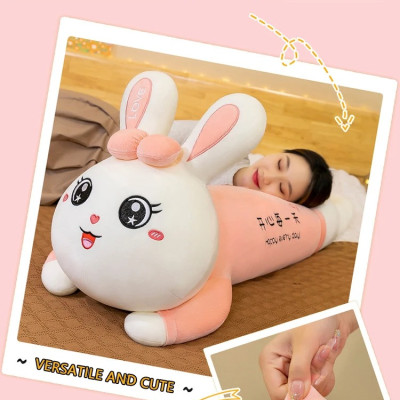 Thú nhồi bông thỏ mặc váy nằm dễ thương - Size từ 60cm đến1m - Quà tặng gấu bông thỏ mặc váy đáng yêu.