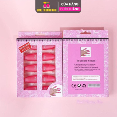 Kẹp Ủ Tay Phá Gel Silicon Dẻo Làm Nail, Set 10 Cái Tiện Lợi, Không Khí Không Lọt, Tháo Gel Nhanh Chóng, Bảo Vệ Móng