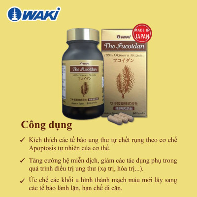The Fucoidan - 100% Chiết Xuất Tảo Nâu Okinawa Nhật Bản Waki (90 Viên / Chai)