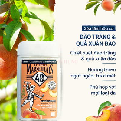 Gel tắm 92% hữu cơ Le Petit Marseillais (250ml) - Hàng chính hãng