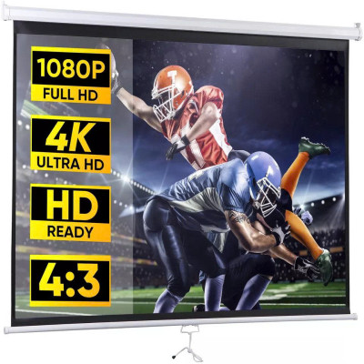 Màn chiếu Treo tường tỉ lệ 4:3 hiệu Apollo/ Prima 84inch đến 150inch Siêu bền, Giá tiết kiệm - Hàng chính hãng