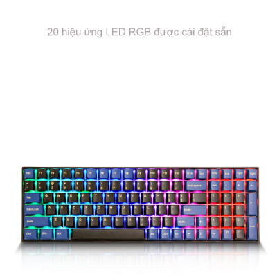 Bàn phím cơ không dây Newmen GM1000 (Hạc - Trăng & Mây) Kailhbox white/Red Axis - Hàng Chính Hãng