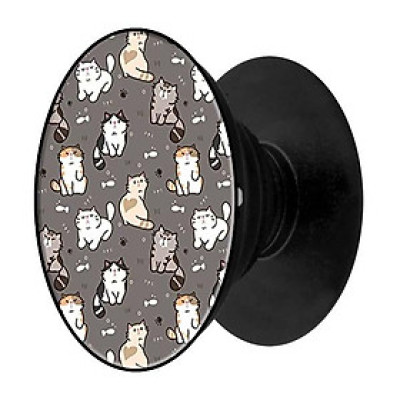 Popsocket in hình dành cho điện thoại mẫu Họa Tiết Mèo Xám