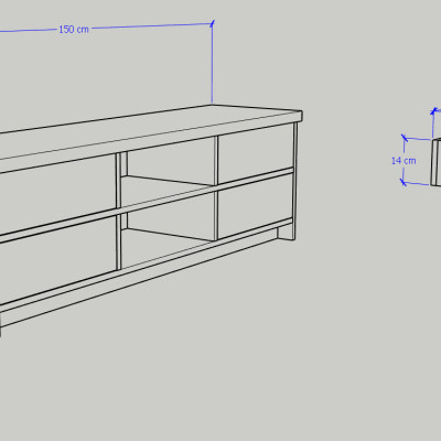 [Happy Home Furniture] NOMIA, Kệ Tivi 6 ngăn, 150cm x 38cm x 45cm ( DxRxC) , KTV_008
