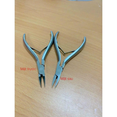 Kìm Lấy Khoé 2 Trong 1 Vinsall, Kềm Lấy Khoé Mũi Dài 1,5cm Inox Không Gỉ, Sắc Bén, Tiện Lợi Làm Nail cắt nhặt da Chuyên Nghiệp An Toàn