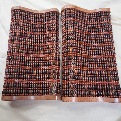 Gối Công Thái Học , Gối Gỗ Trắc Hạt - Kích thước 36cmx24cmx8cm/4cm ( video , hình thât )