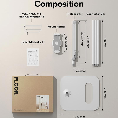 Giá đỡ cho điện thoại, máy tính bảng RINGKE Floor Stand Holder - Hàng Chính Hãng