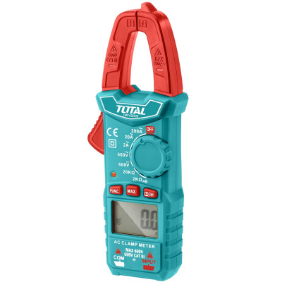 Bộ 3 dụng cụ kiểm tra điện bao gồm kềm đo điện, bút dò điện và đồng hồ vạn năng TOTAL TMT43028 - Độ chính xác cao, màn hình LCD, có kèm pin