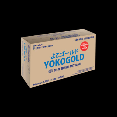 Thùng 48 hộp sữa YOKOGOLD pha sẵn 110ml