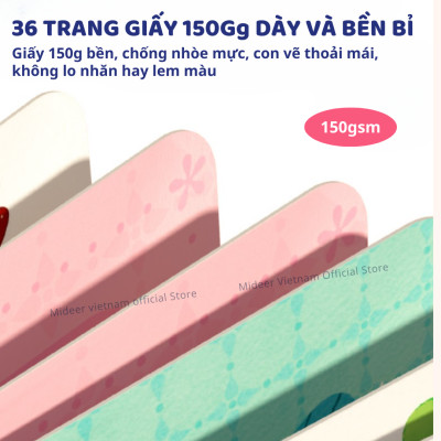 Mideer Make up Manual thiết kế thời trang, trang điểm, tô màu cho bé 3 4 5 6 7 tuổi