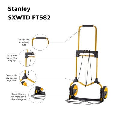 Xe Đẩy Tay 2 Bánh Cao Cấp Có Thể Gấp Gọn Stanley FT582