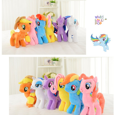 Gấu bông ngựa pony nhiều màu, quà tặng thú nhồi bông kỳ lân nhập khẩu cao cấp