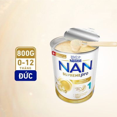 Thùng 6 lon Sữa bột Nestlé NAN SUPREMEPRO 1 800g nhập khẩu Đức với 5HMO & đạm Gentle Optipro (Dành cho trẻ từ 0 - 12 tháng tuổi)